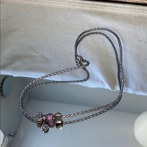 Pandora necklace with charms